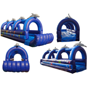 inflatable slide with water